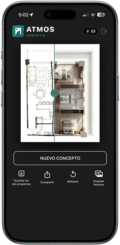 Vista previa de la App Atmos