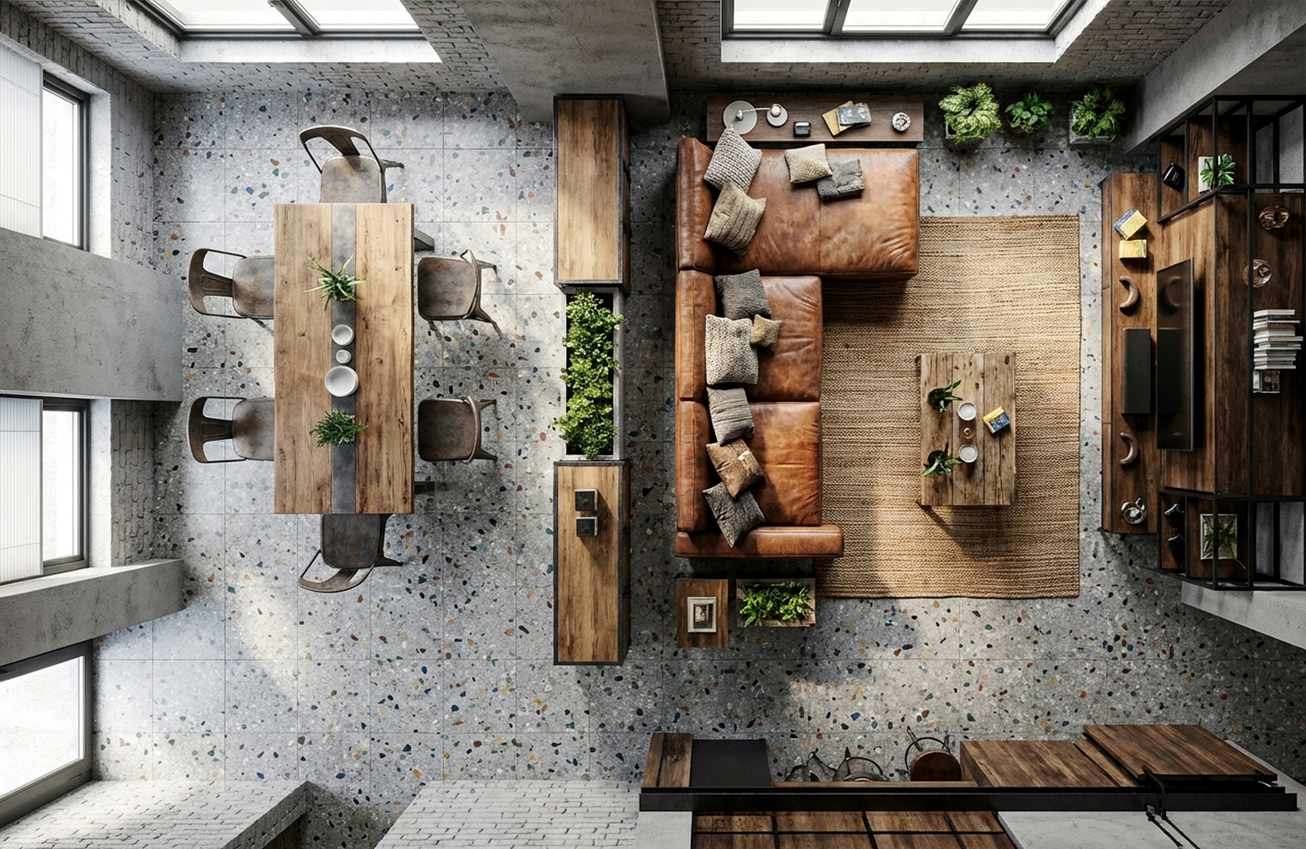 Render estilo industrial